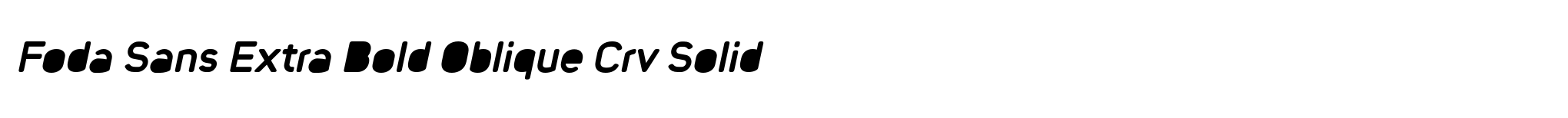Foda Sans Extra Bold Oblique Crv Solid image